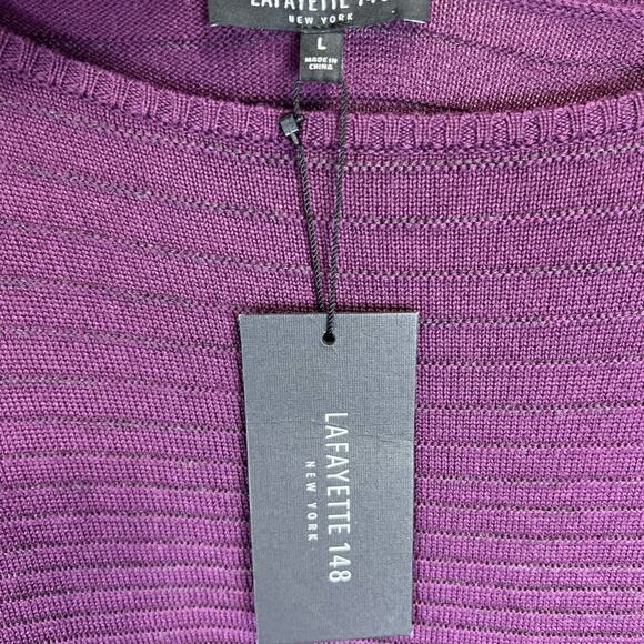 LAFAYETTE 148 New York NWT 100% Wool Knit Sweater Dress Size Large - Picture 8 of 11